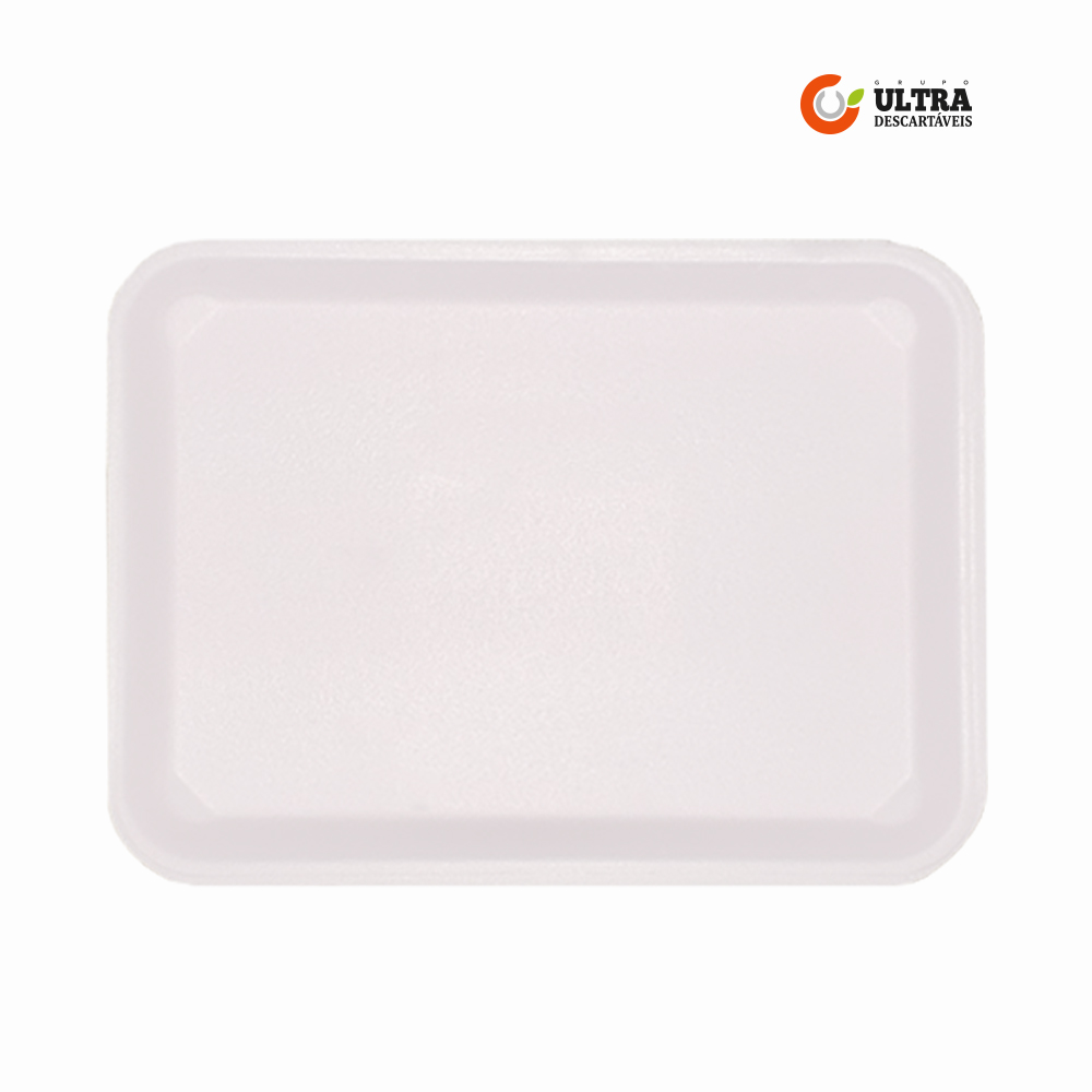 BANDEJA ULTRATHERM ISOPOR B15 200X148X15MM BRANCA C/400 UNIDADES