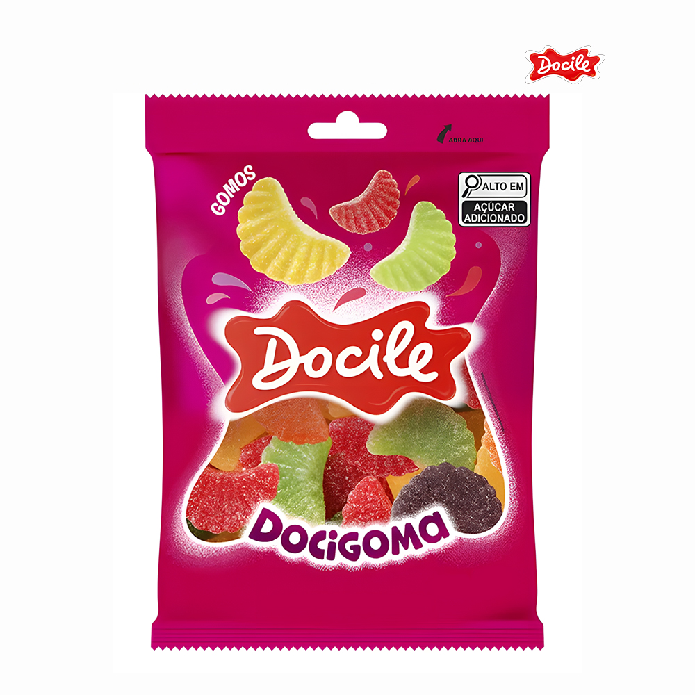 BALA DE GOMA (DOCIGOMA) DOCILE SORTIDO 500GR