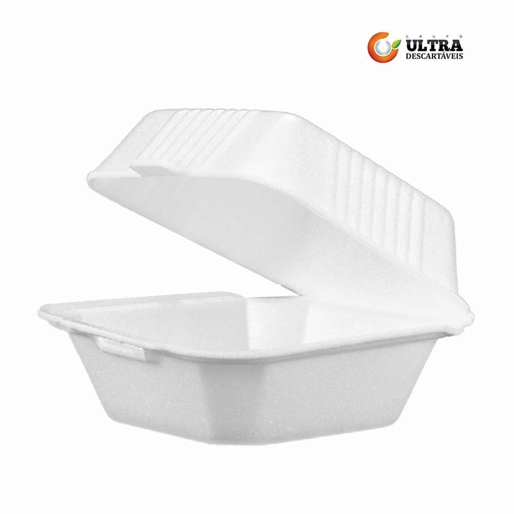 HAMBURGUEIRA ULTRATHERM EPS 155X160X48MM BRANCA - FARDO C/400 UNIDADES