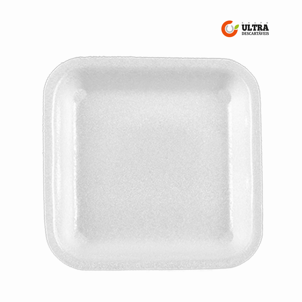 BANDEJA ULTRATHERM ISOPOR A15 150X150X15MM BRANCA C/400 UNIDADES