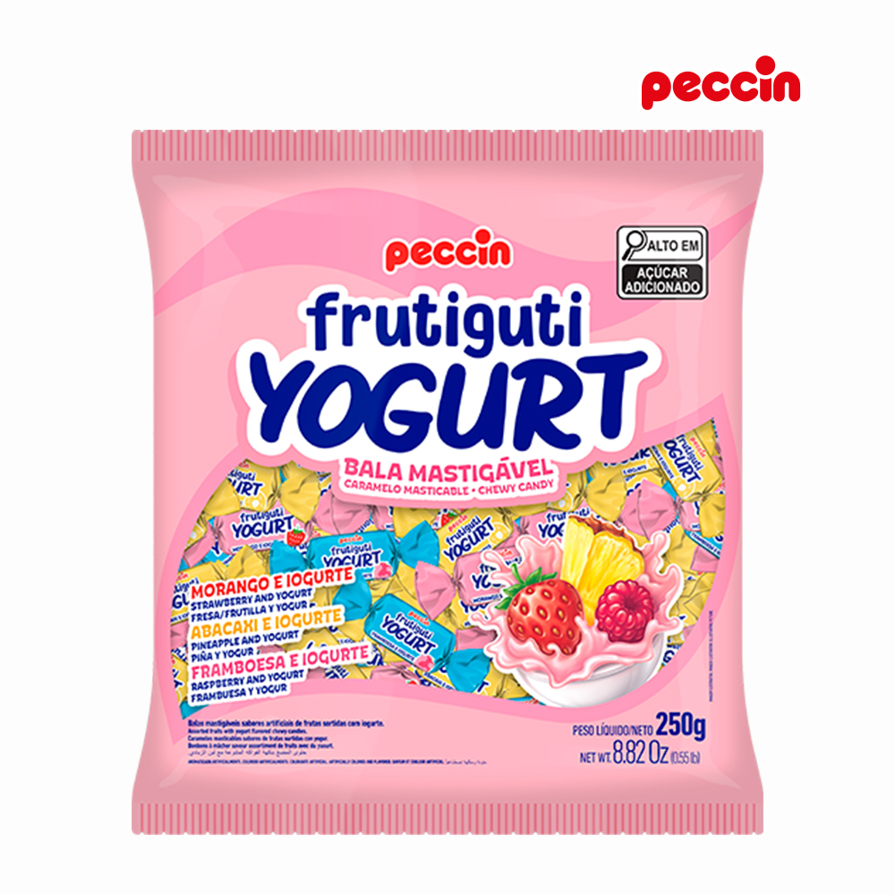 BALA PECCIN FRUTIGUTI IOGURTE MASTIGAVEL SORTIDA 250GR.