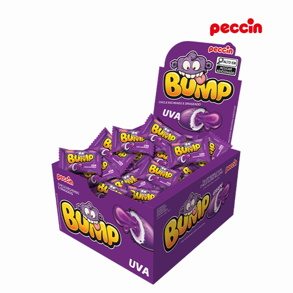 CHICLETE PECCIN RECHEADO BUMP UVA 140GR