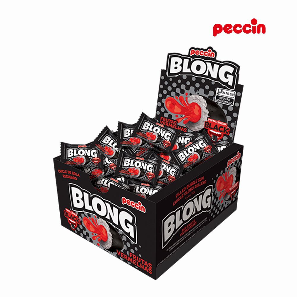 CHICLETE PECCIN BLONG BLACK PINTA LINGUA 200GR