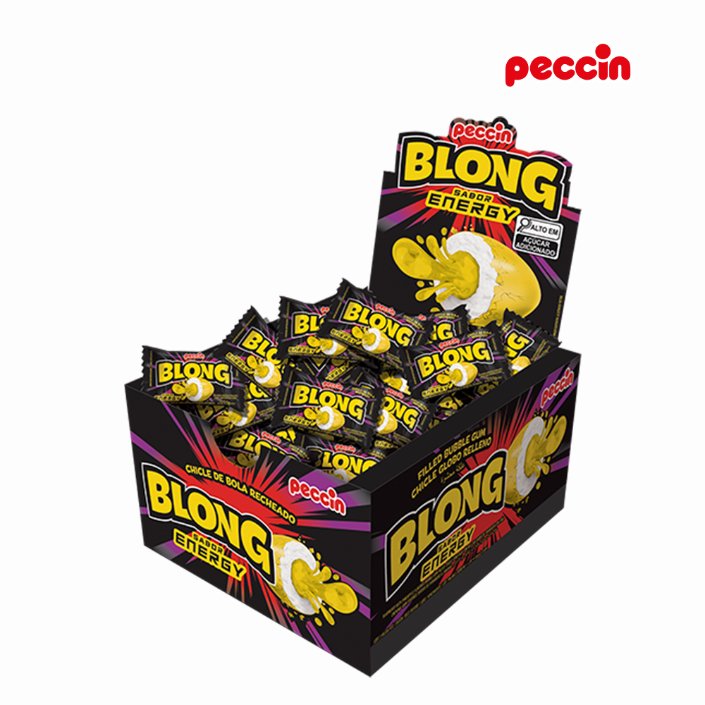 CHICLETE PECCIN BLONG ENERGY FRAMBOESA E ABACAXI 200GR