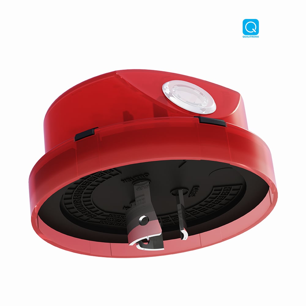 RELE QUALITRONIX TERMICO PARA BASE NF COM RETARDO 220V VERMELHO