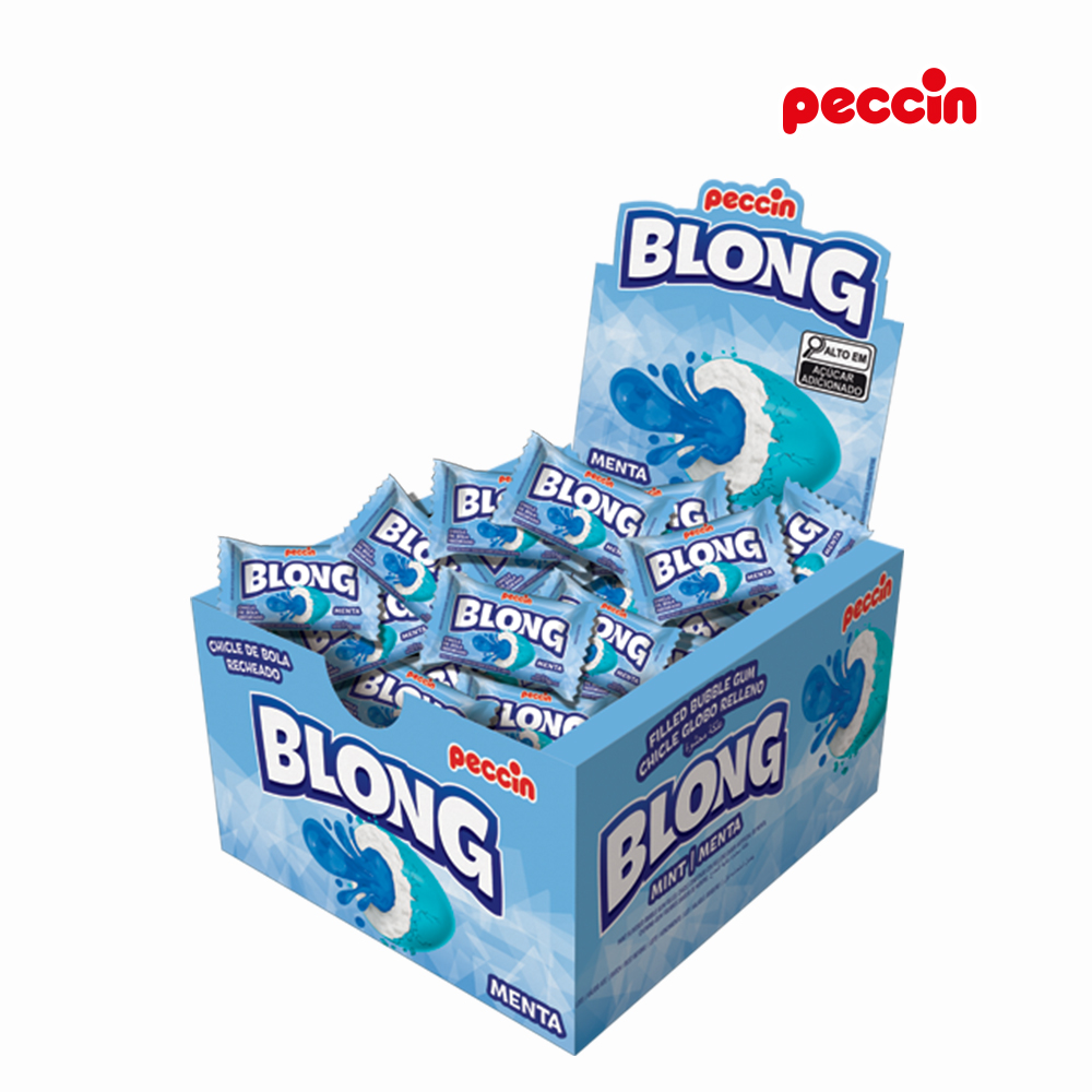 CHICLETE PECCIN BLONG MENTA AZUL 200GR