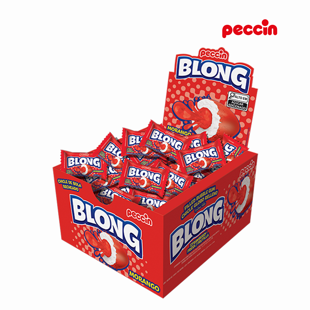 CHICLETE PECCIN BLONG MORANGO 200GR