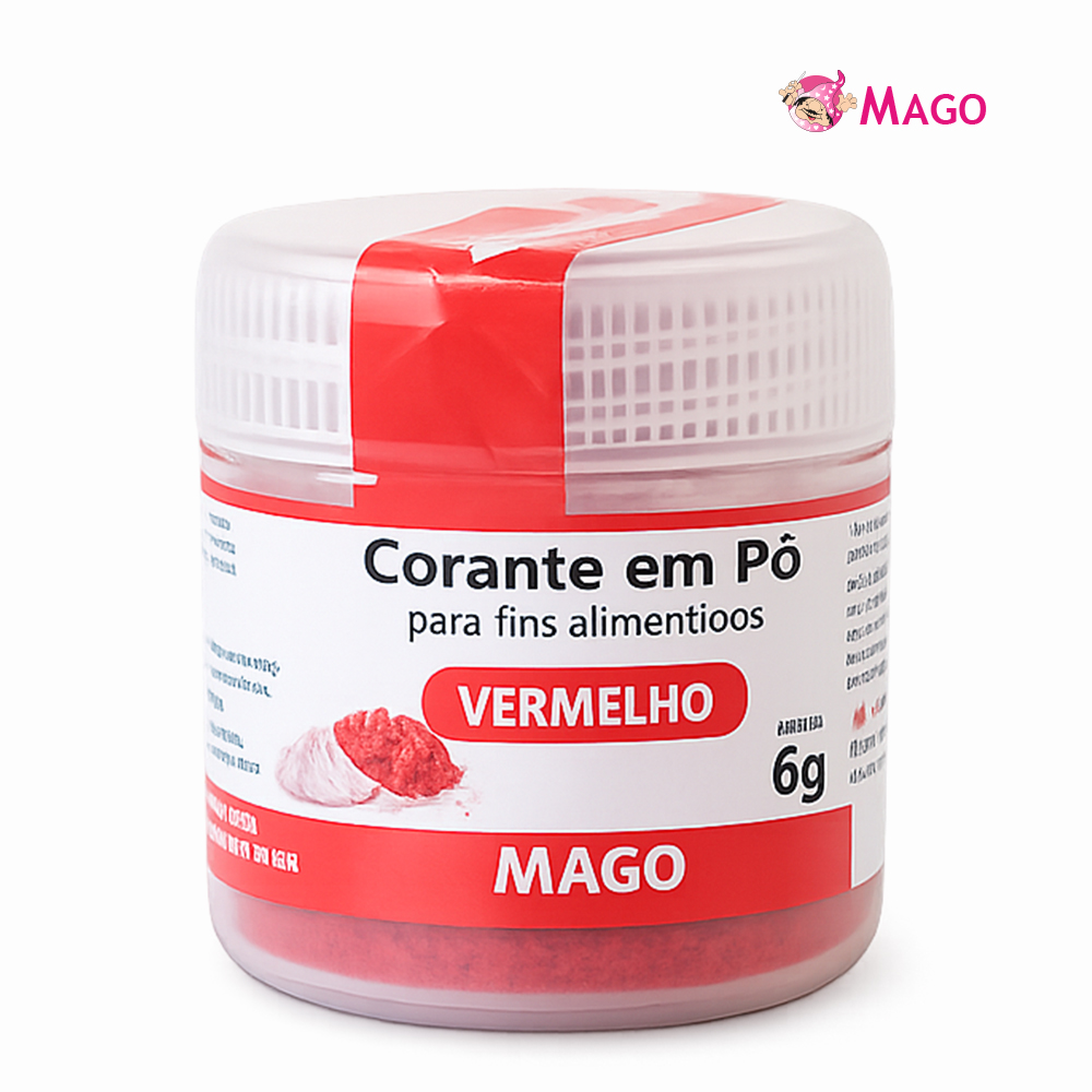 CORANTE MAGO EM PO PARA FINS ALIMENTICIOS 6GR VERMELHO