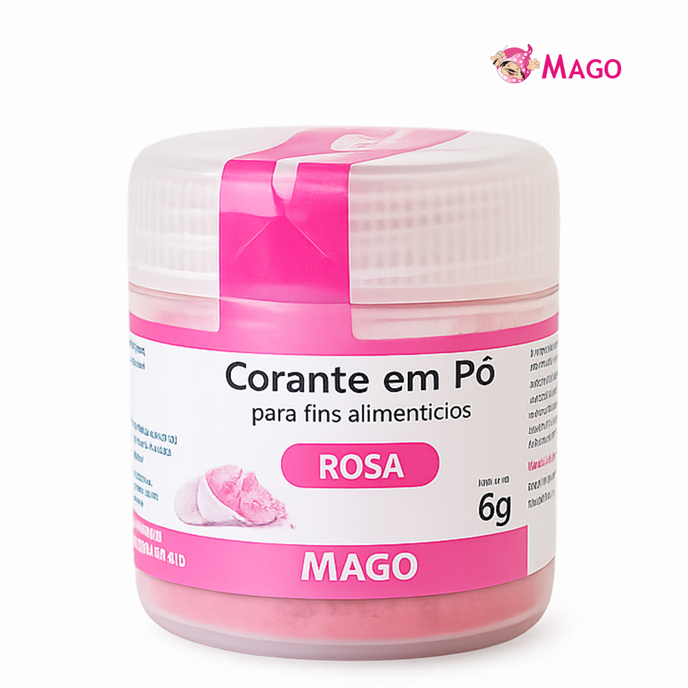 CORANTE MAGO EM PO PARA FINS ALIMENTICIOS 6GR ROSA