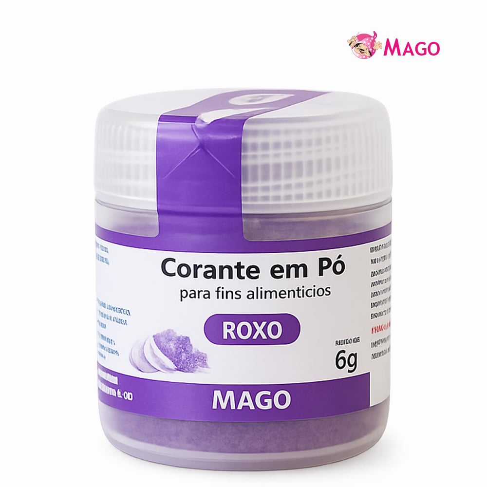 CORANTE MAGO EM PO PARA FINS ALIMENTICIOS 6GR ROXO