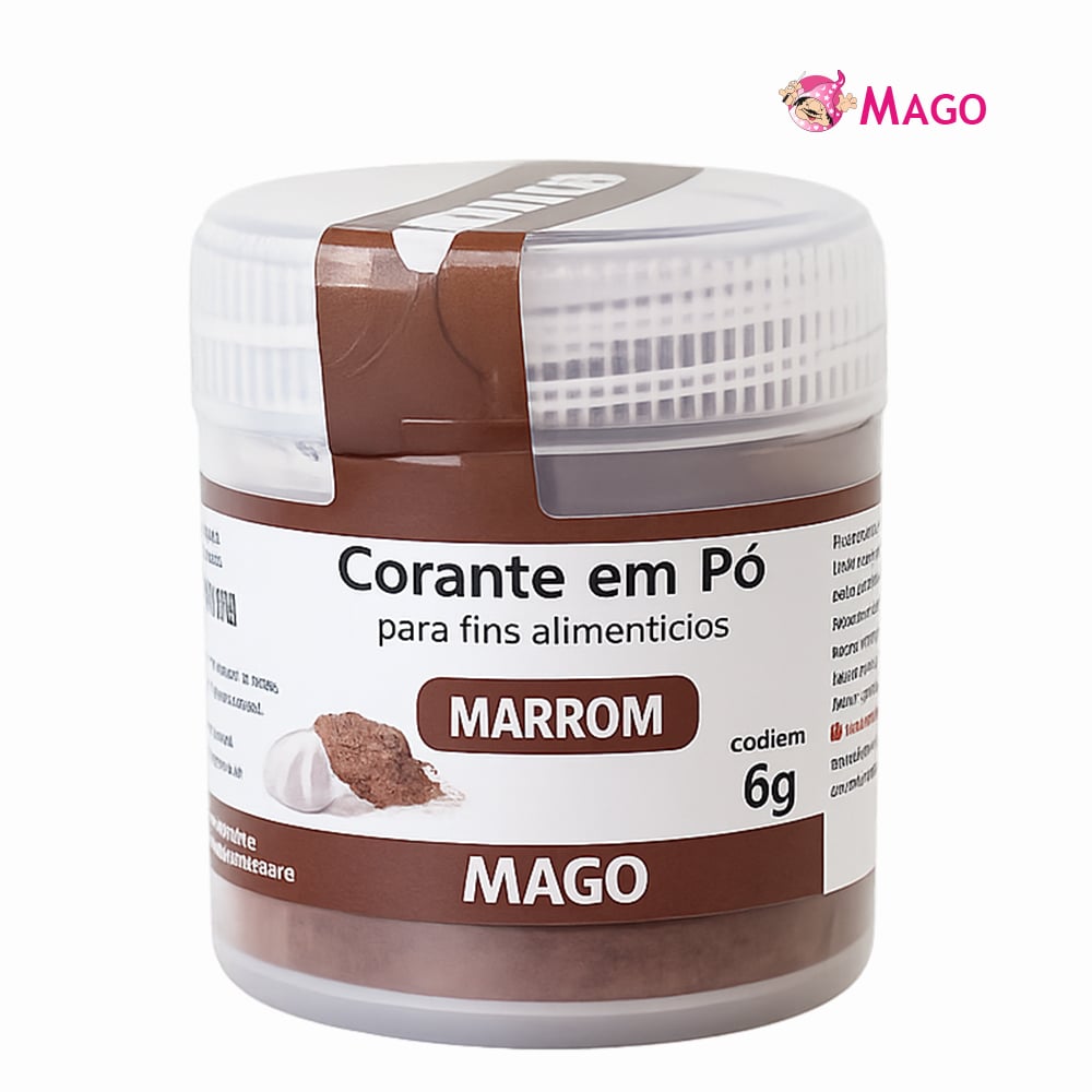 CORANTE MAGO EM PO PARA FINS ALIMENTICIOS 6GR MARROM