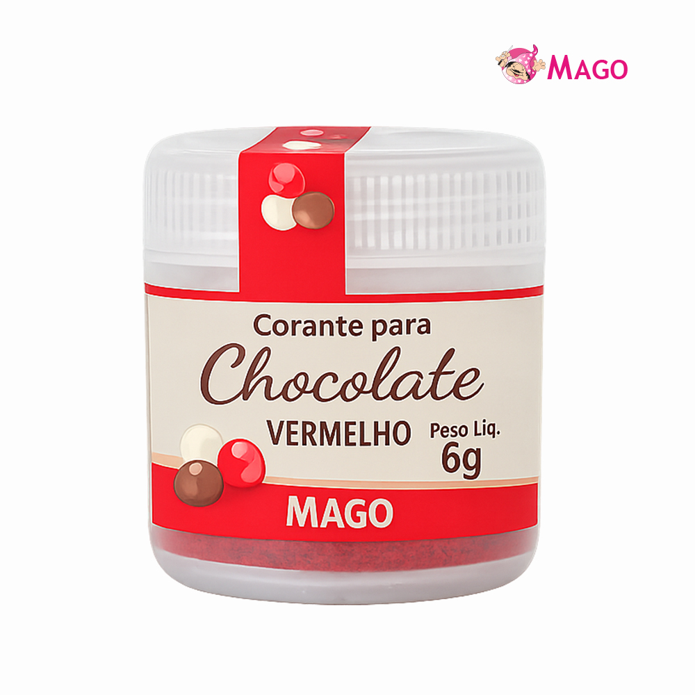 CORANTE MAGO PARA CHOCOLATE 6GR VERMELHO