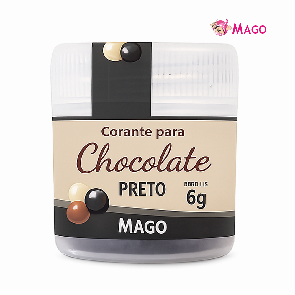 CORANTE MAGO PARA CHOCOLATE 6GR PRETO