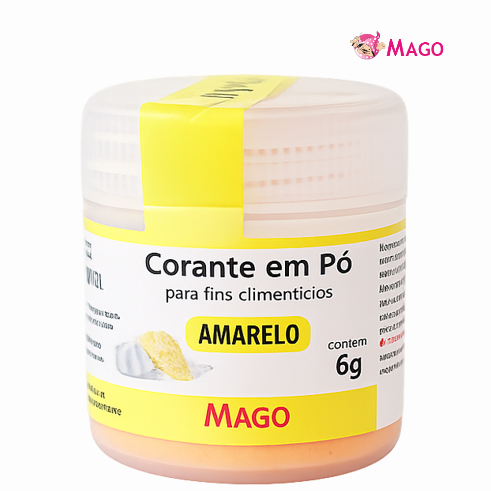 CORANTE MAGO EM PO PARA FINS ALIMENTICIOS 6GR AMARELO