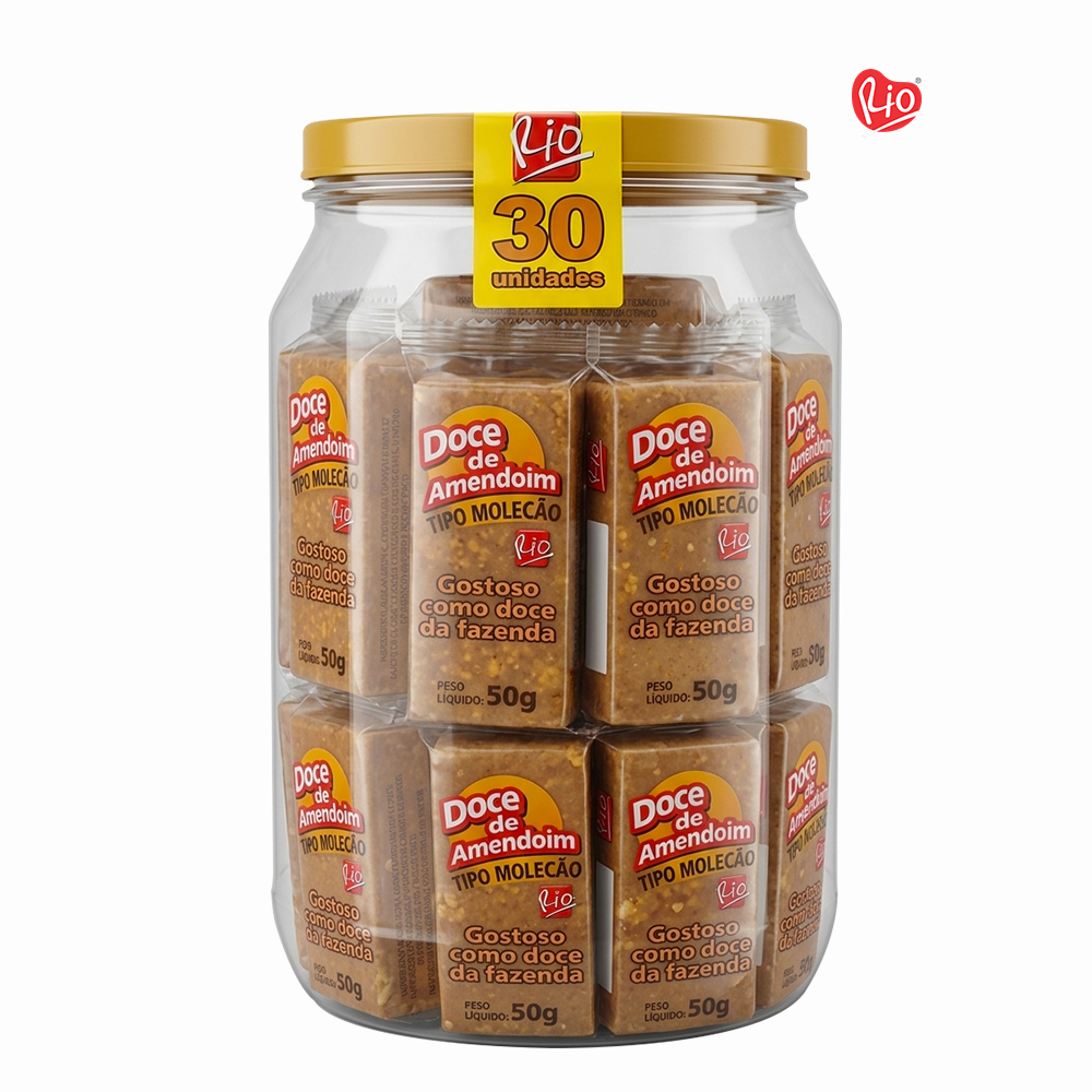 DOCE MOLECÃO RIO 1,5KG - POTE C/30 UNIDADES