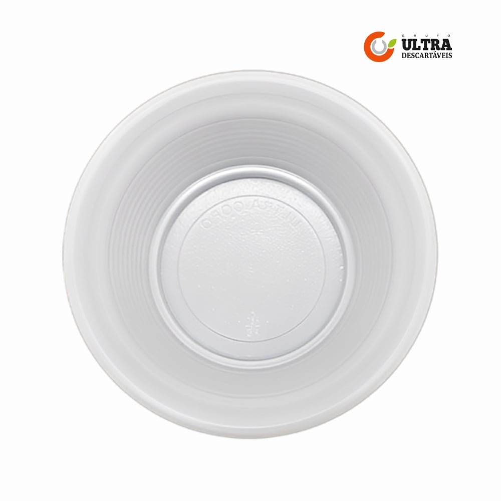 PRATO ULTRA PLASTICO 15CM PS BRANCO FUNDO PF15 C/1000 UNIDADES