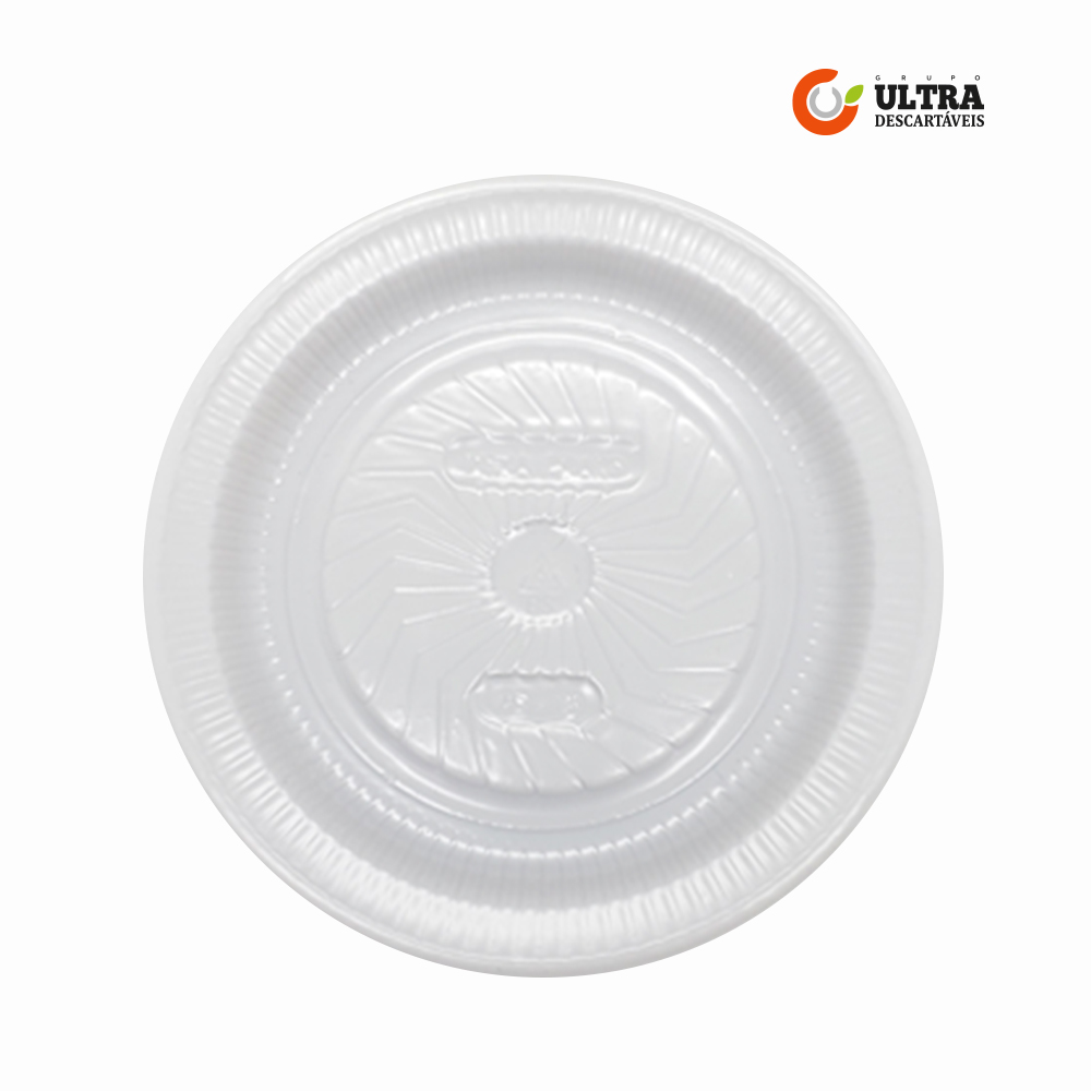 PRATO ULTRA PLASTICO 15CM PS BRANCO PR15 C/500 UNIDADES