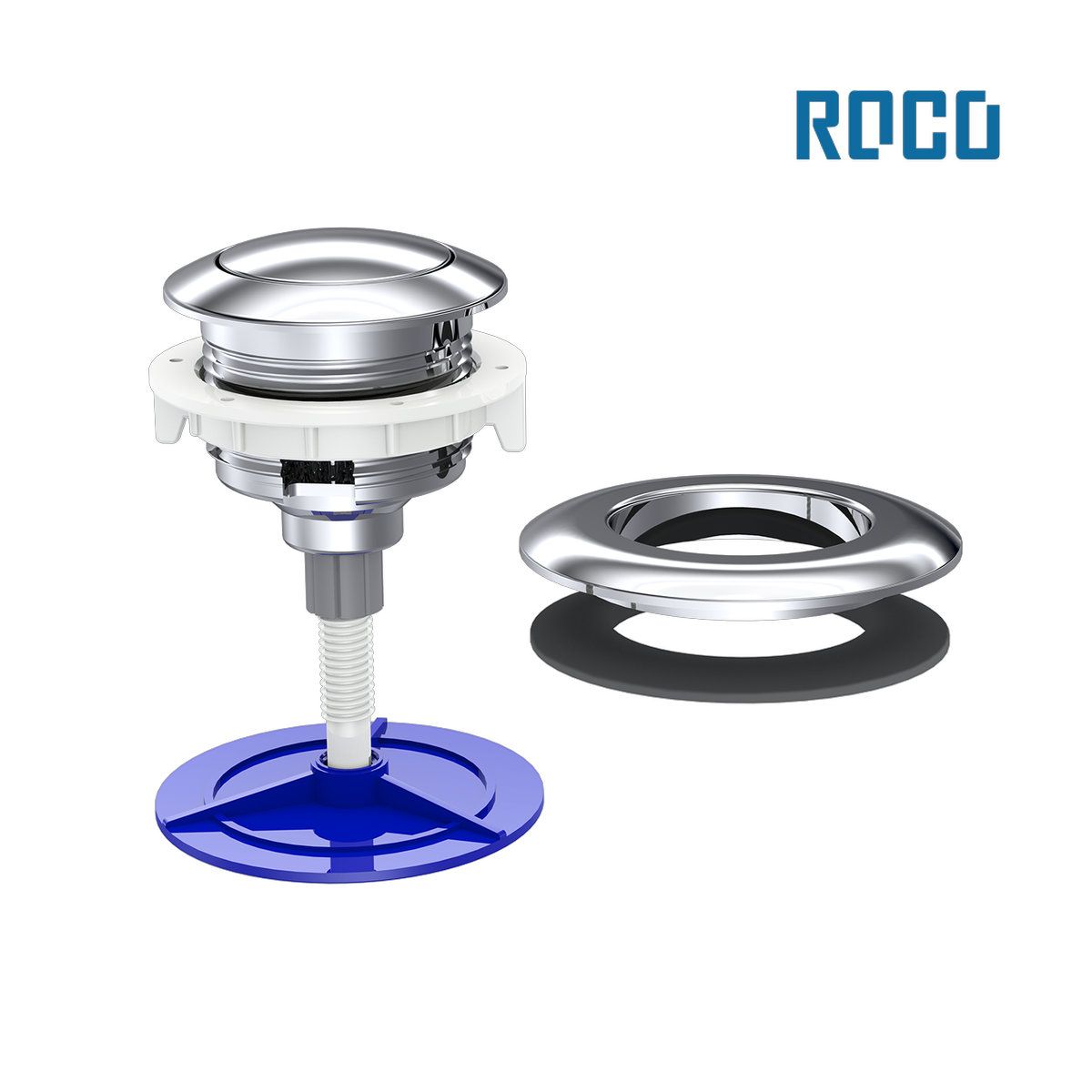 ACIONADOR ROCO SUPERIOR P/CAIXA ACOPLADA UNIVERSAL CROMADO