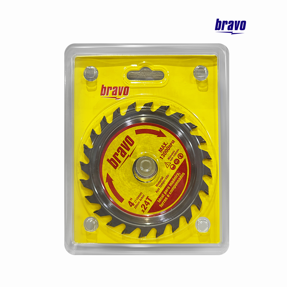 DISCO BRAVO WIDEA P/MADEIRA GOLD 4” 110MM 24 DENTES