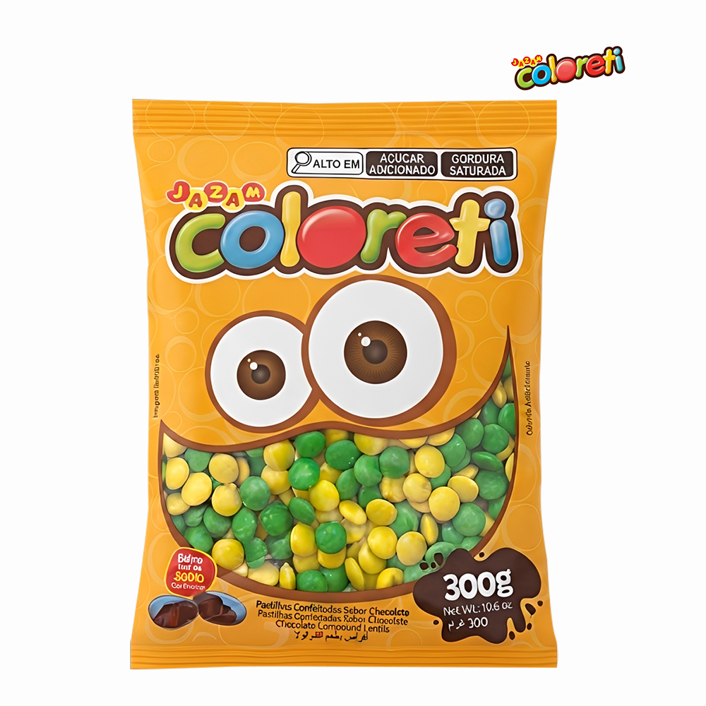 COLORETI JAZAM VERDE E AMARELO 300GR