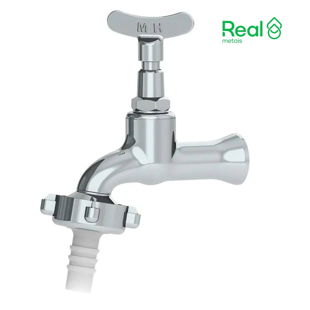 TORNEIRA REAL METAIS DE JARDIM 1130 1/2X3/4” CROMADA