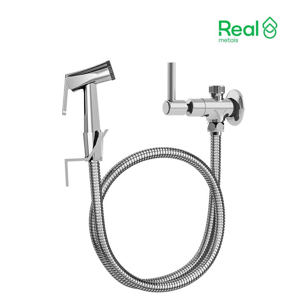 DUCHA HIGIÊNICA REAL METAIS COM DESVIADOR C17 1/4 VOLTA C70 CROMADA