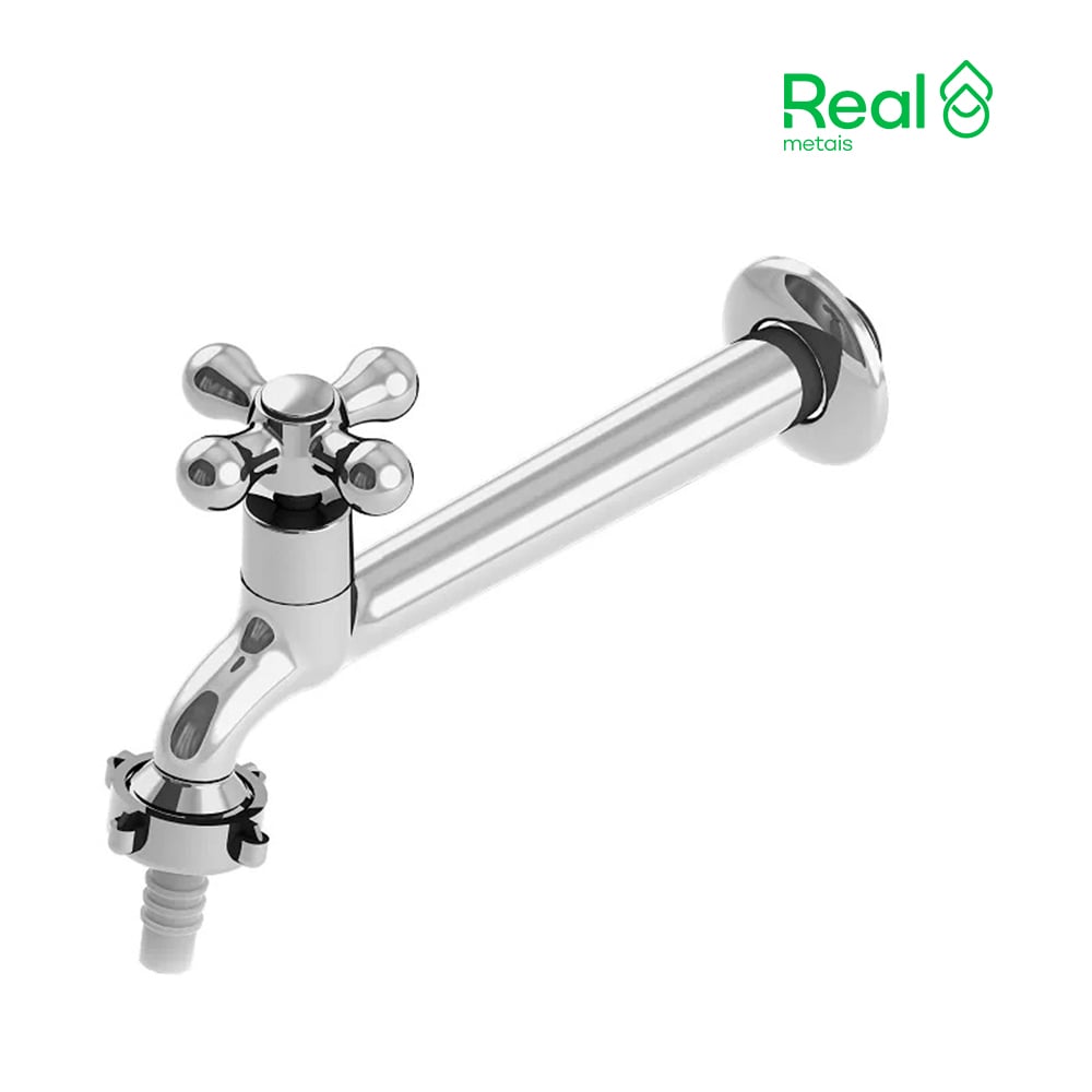 TORNEIRA REAL METAIS DE PIA P/COZINHA/PAREDE C33 ABS 1158  1/2 VOLTA CROMADA C/BICO