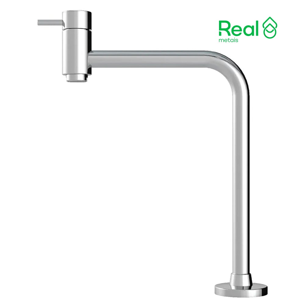 TORNEIRA BANCADA REAL METAIS DE LAVATORIO P/COZINHA/MESA 1045 1/4 VOLTA METAL CROMADA