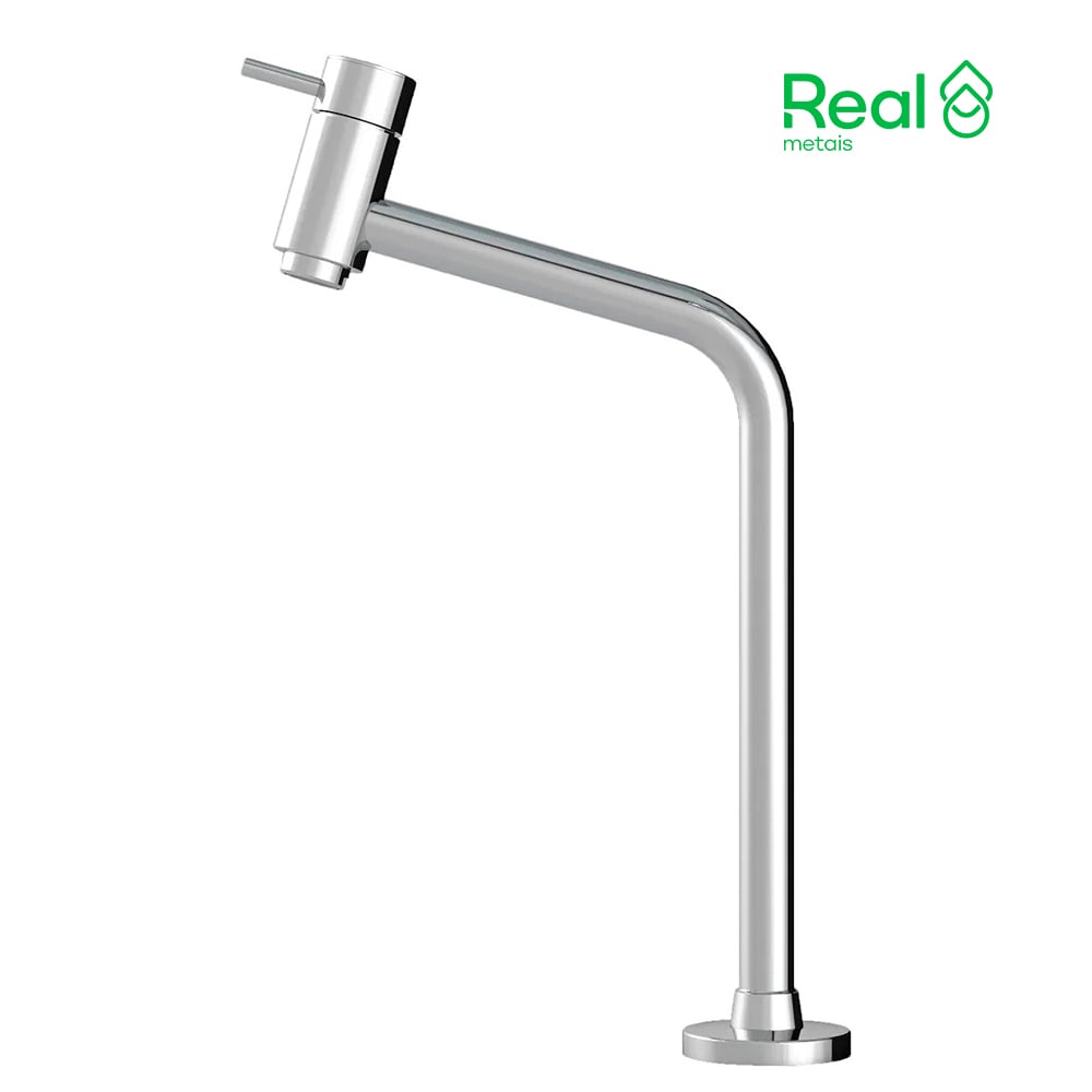 TORNEIRA BANCADA REAL METAIS DE LAVATORIO P/COZINHA/MESA 1035 1/4 VOLTA METAL CROMADA