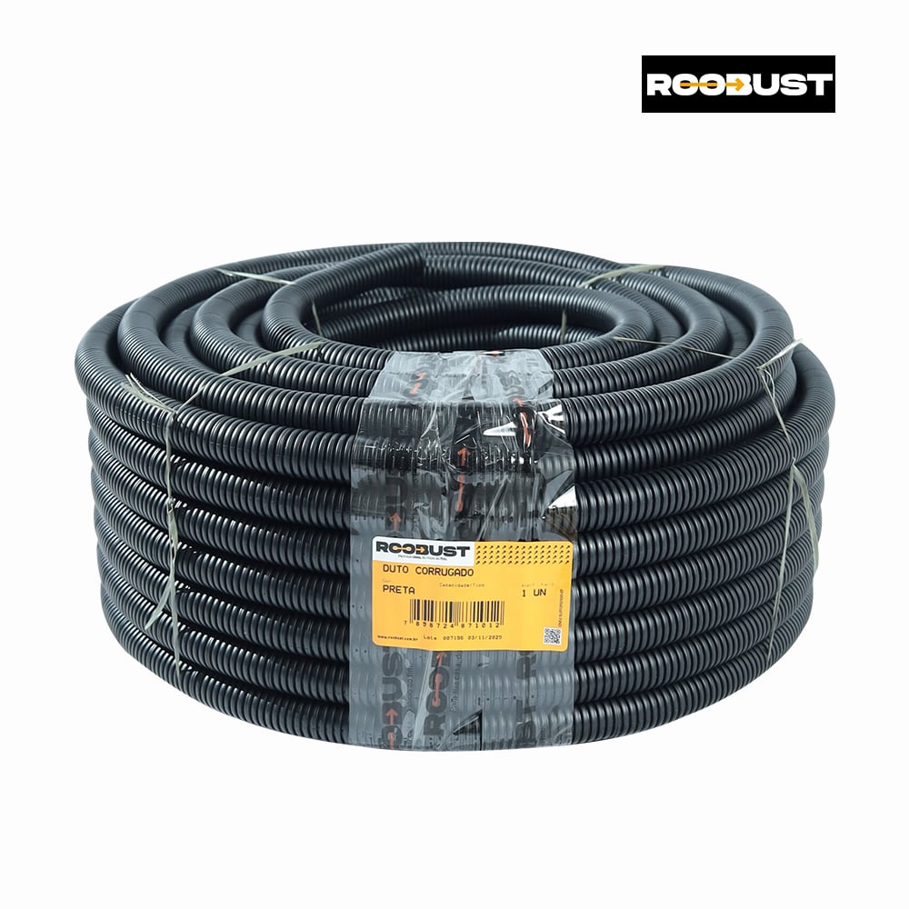 CORRUGADO ROOBUST 110MM 4” PRETO C/50 METROS