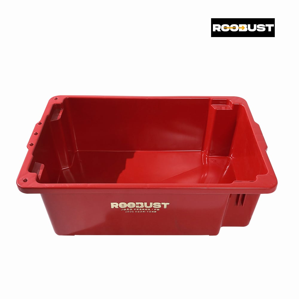 CAIXA ROOBUST PLASTICA FRIGORIFICA PESCADOS 40L VERMELHA