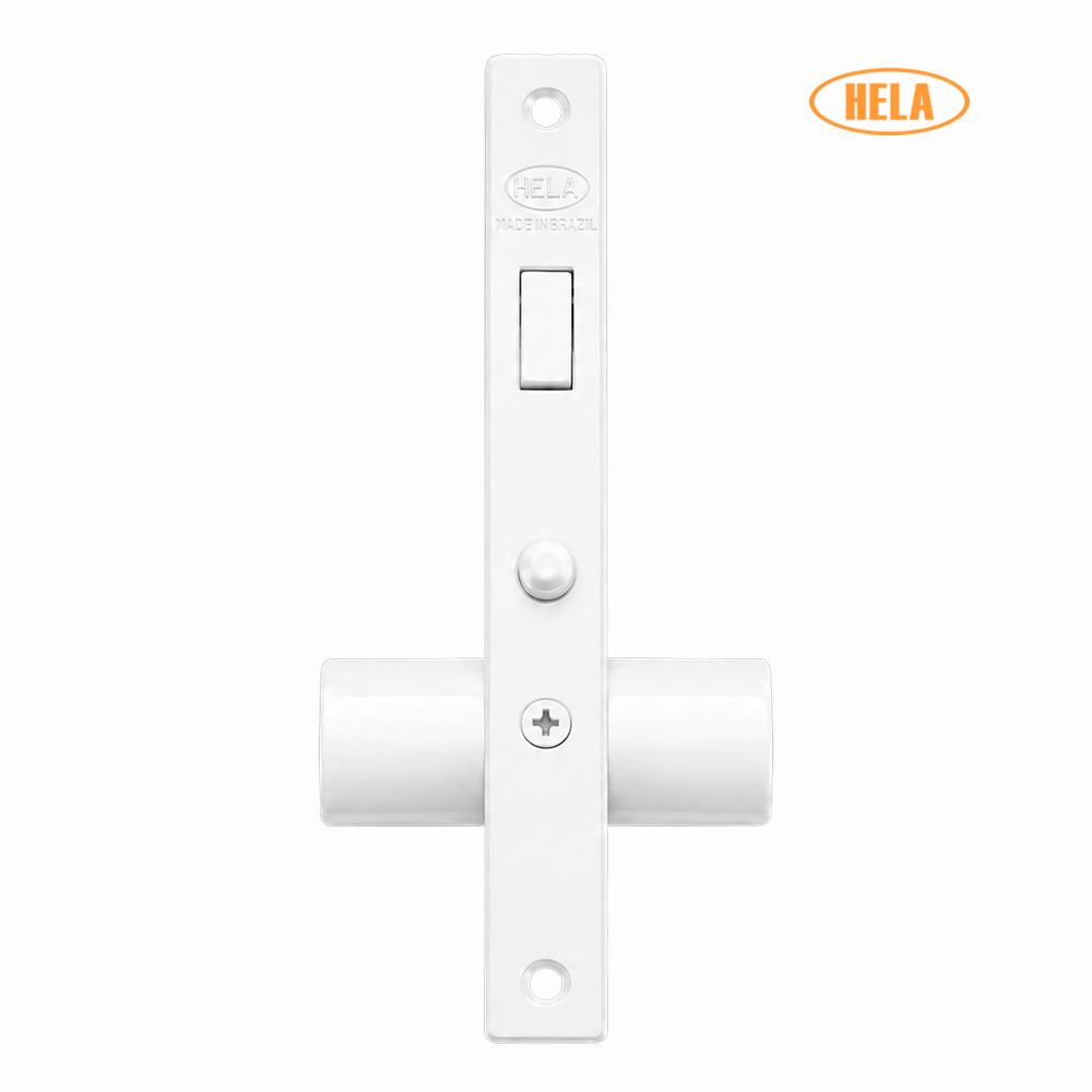 FECHADURA HELA PORTA CORRER BRANCA C74MM 18MM