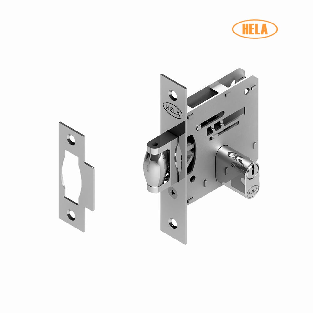 FECHADURA HELA 2023 PIVOTANTE ROSETA QUADRADA CROMADO