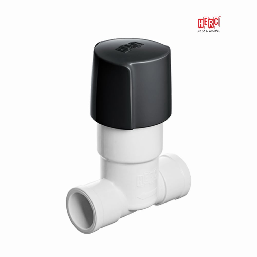 REGISTRO HERC PVC FACILITA 25MM BRNCO COM VOLANTE PRETO