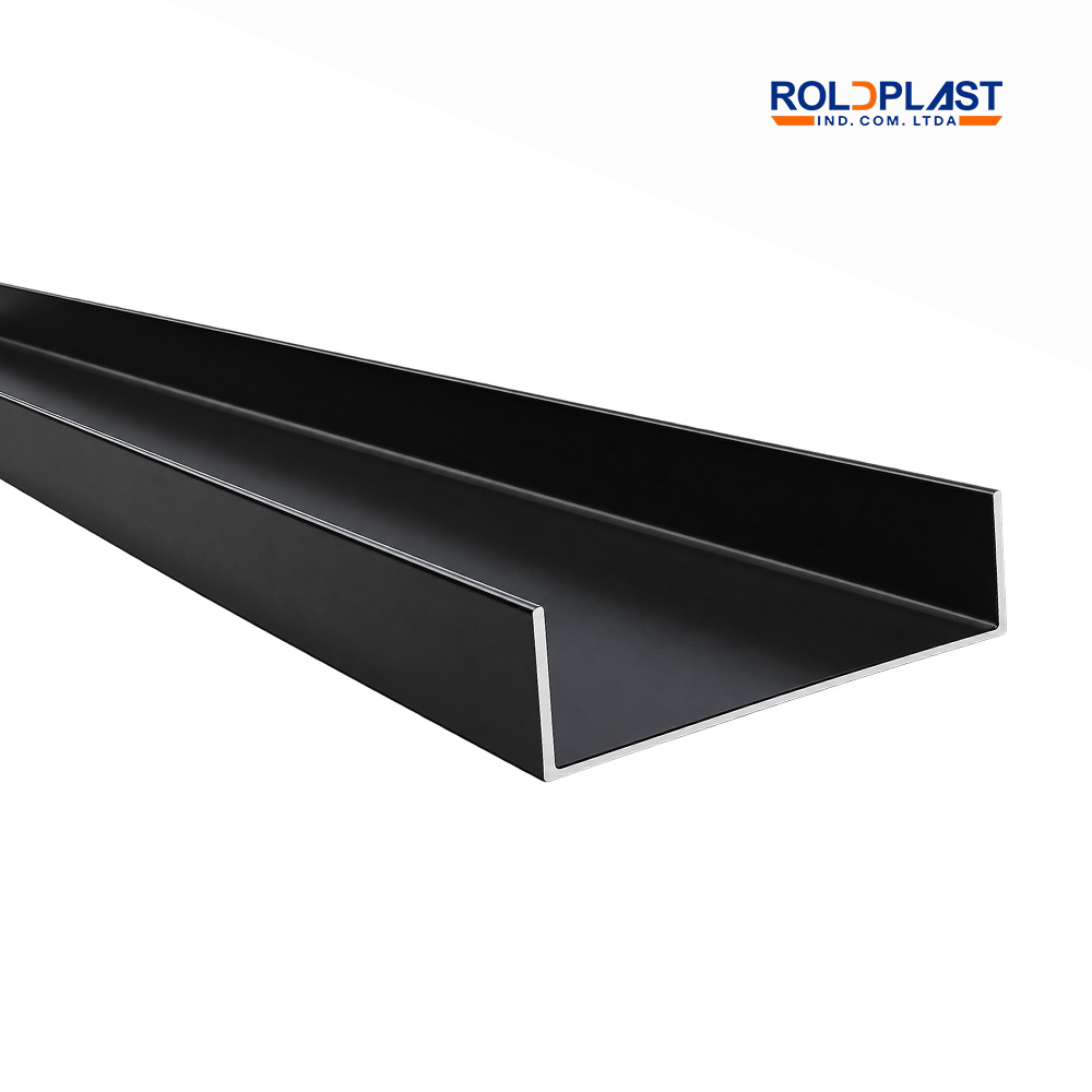 RODAPE DE PAREDE ROLDPLAST ALUMINIO 3,5CMX3M PRETO