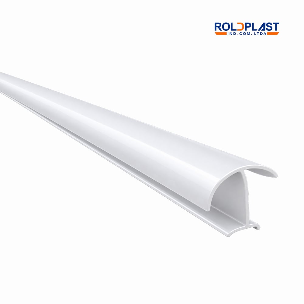 CANTONEIRA ROLDPLAST REDONDA ALUMINIO 3 METROS BRANCA