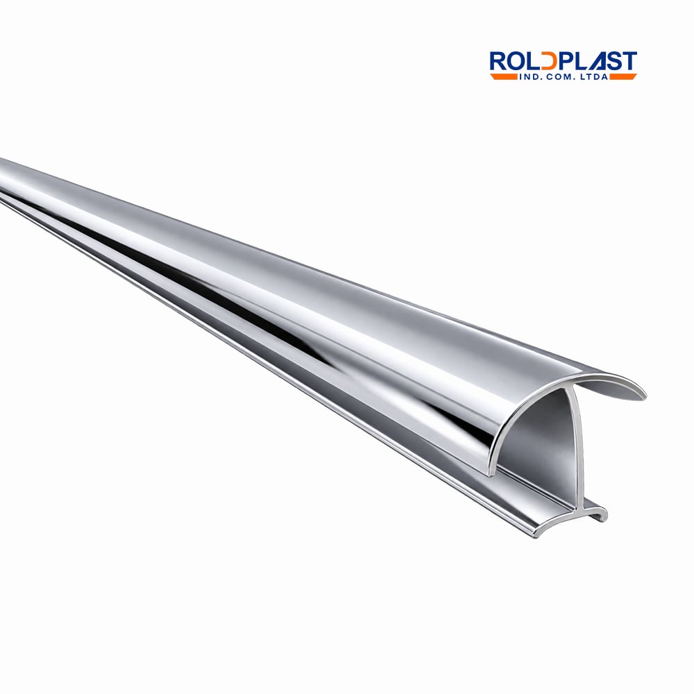 CANTONEIRA ROLDPLAST REDONDA ALUMINIO 3 METROS NATURAL