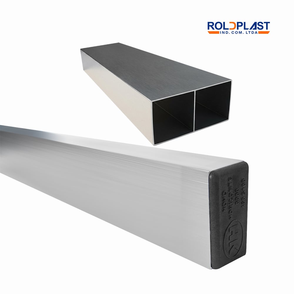 REGUA ROLDPLAST P/PEDREIRO BI-TUBULAR ALUMINIO 2 METROS COM TAMPA PRETA