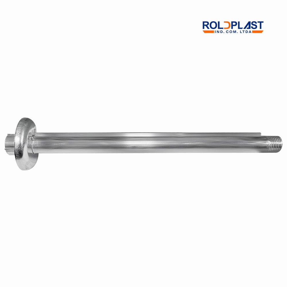 BRACO ROLDPLAST ALUMINIO P/CHUVEIRO 30CM POLIDO