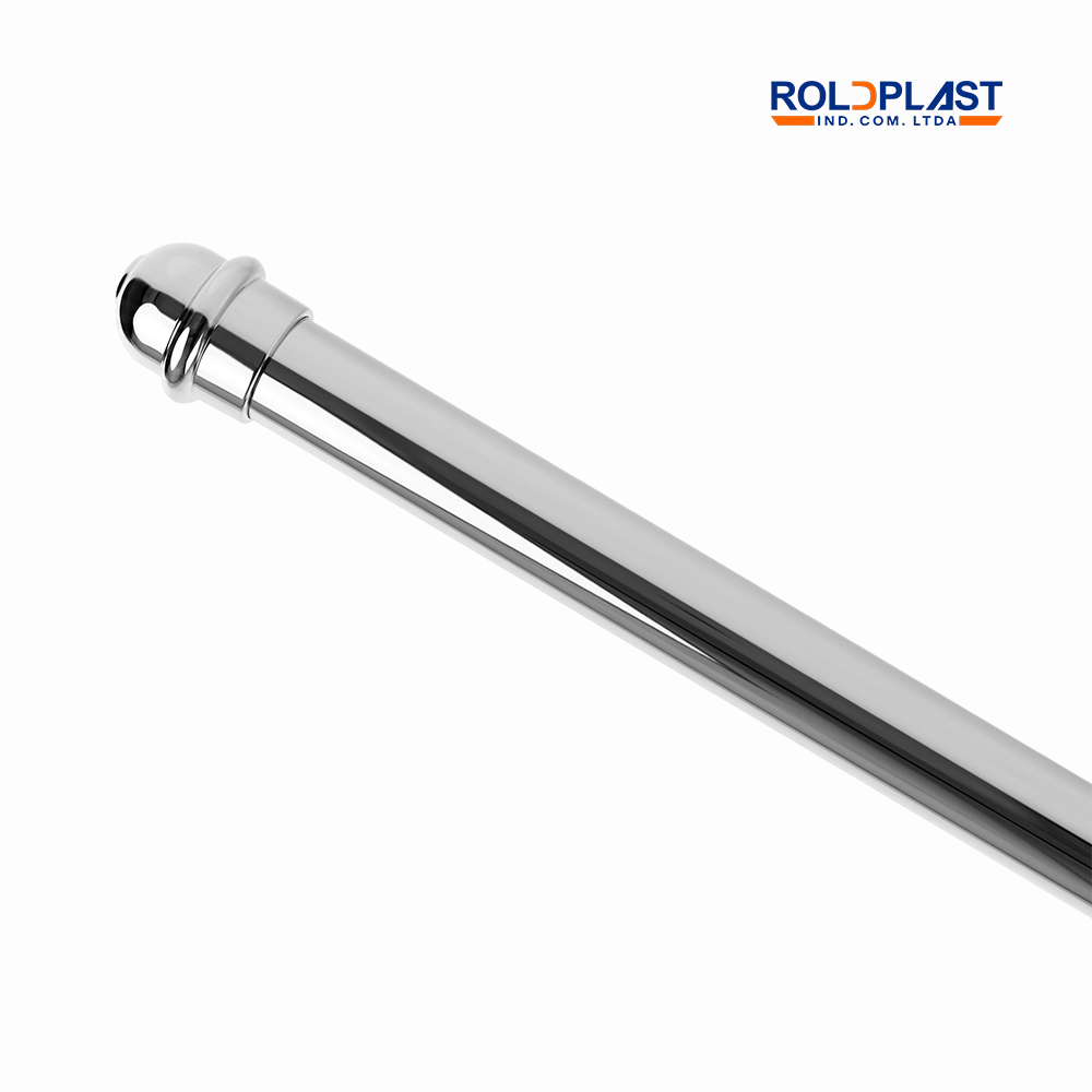 VARAO ROLDPLAST 19MM P/CORTINA 1,5M CROMADO