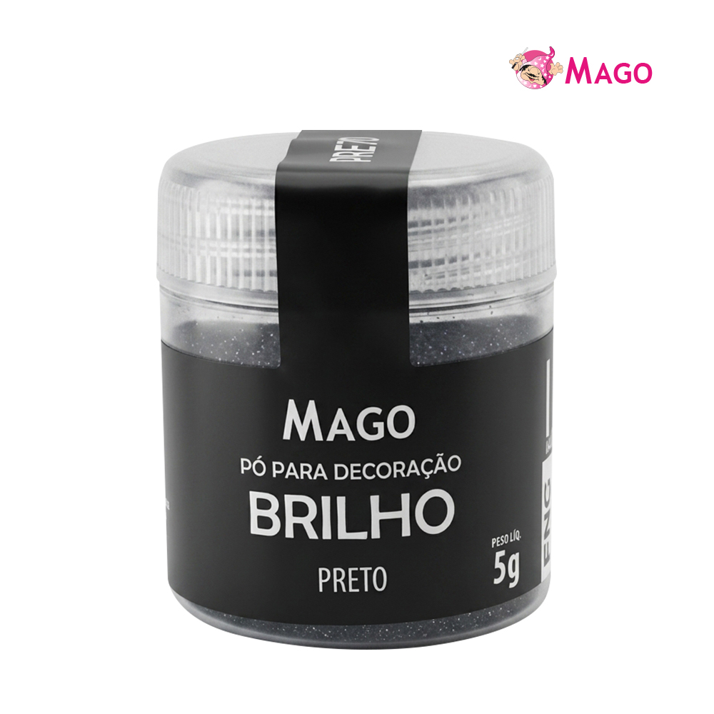 GLITTER MAGO P/DECORAÇÃO 5GR PRETO
