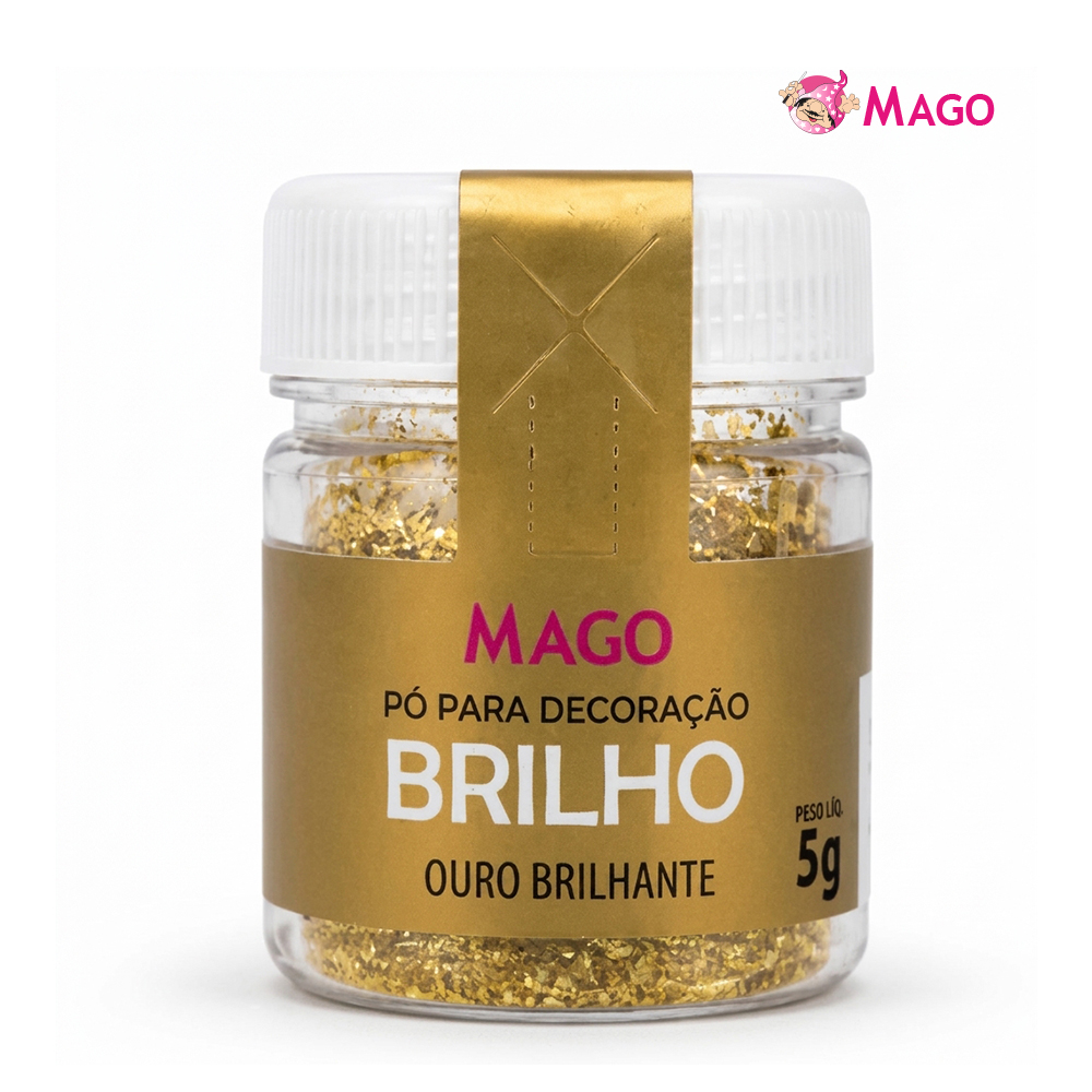 GLITTER MAGO P/DECORAÇÃO 5GR OURO BRILHANTE