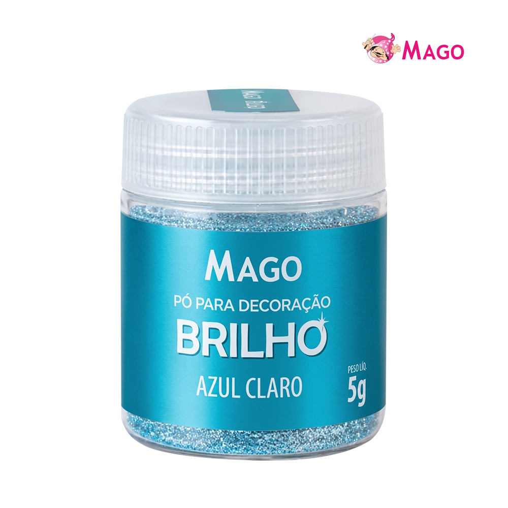 GLITTER MAGO P/DECORAÇÃO 5GR AZUL CLARO