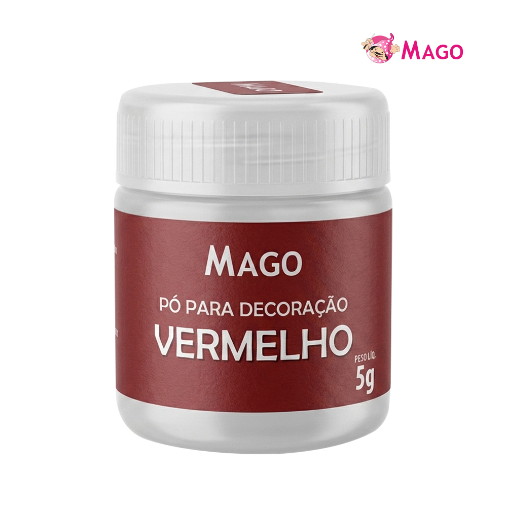 PO DECORATIVO MAGO 5GR VERMELHO