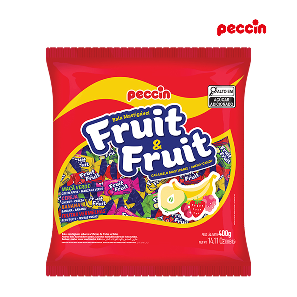 BALA PECCIN FRUIT&FRUIT SORTIDA 400GR