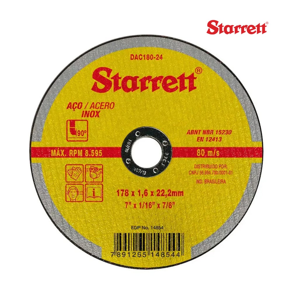 DISCO STARRETT CORTE 178X1,6X22,2MM 7  