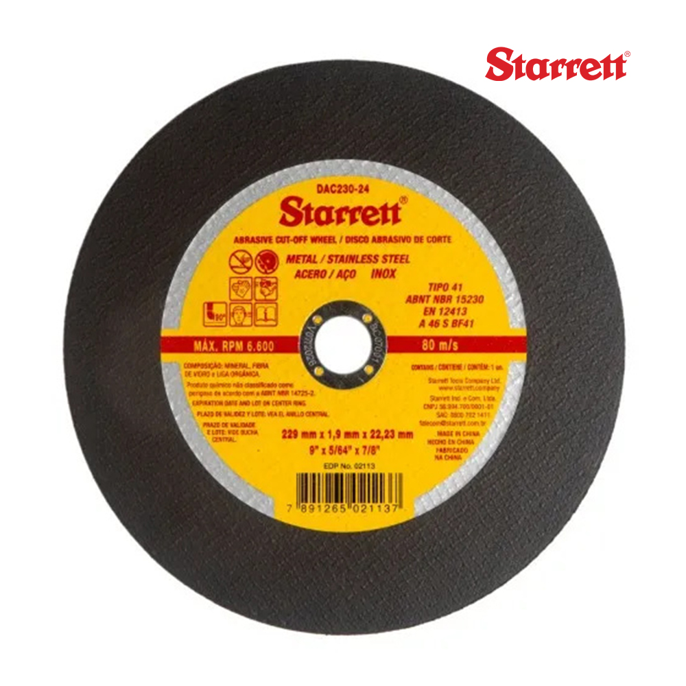 DISCO STARRETT CORTE 229X1,9X22,23MM 9  