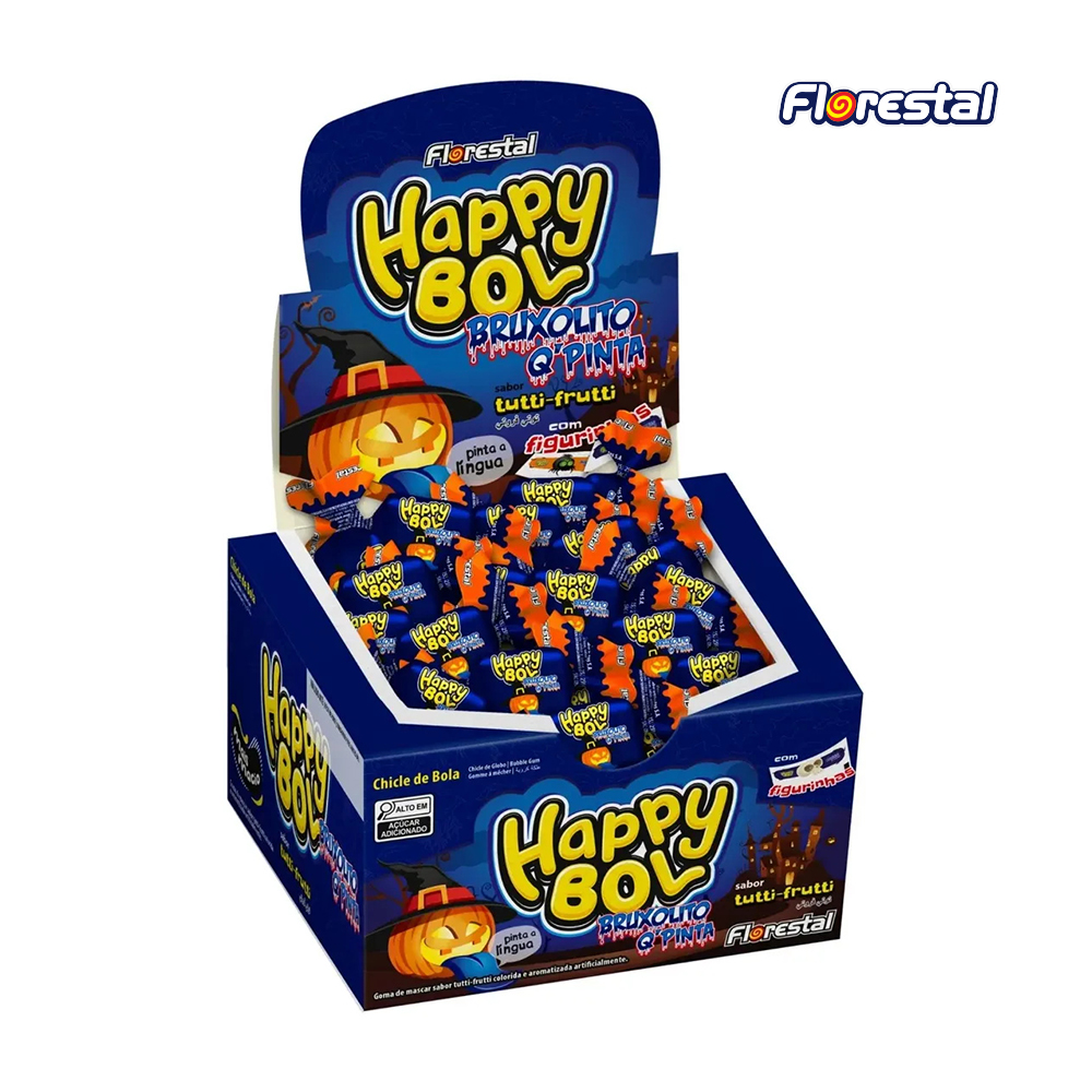 CHICLETE FLORESTAL HAPPY BOL BRUXOLITO Q PINTA 140G