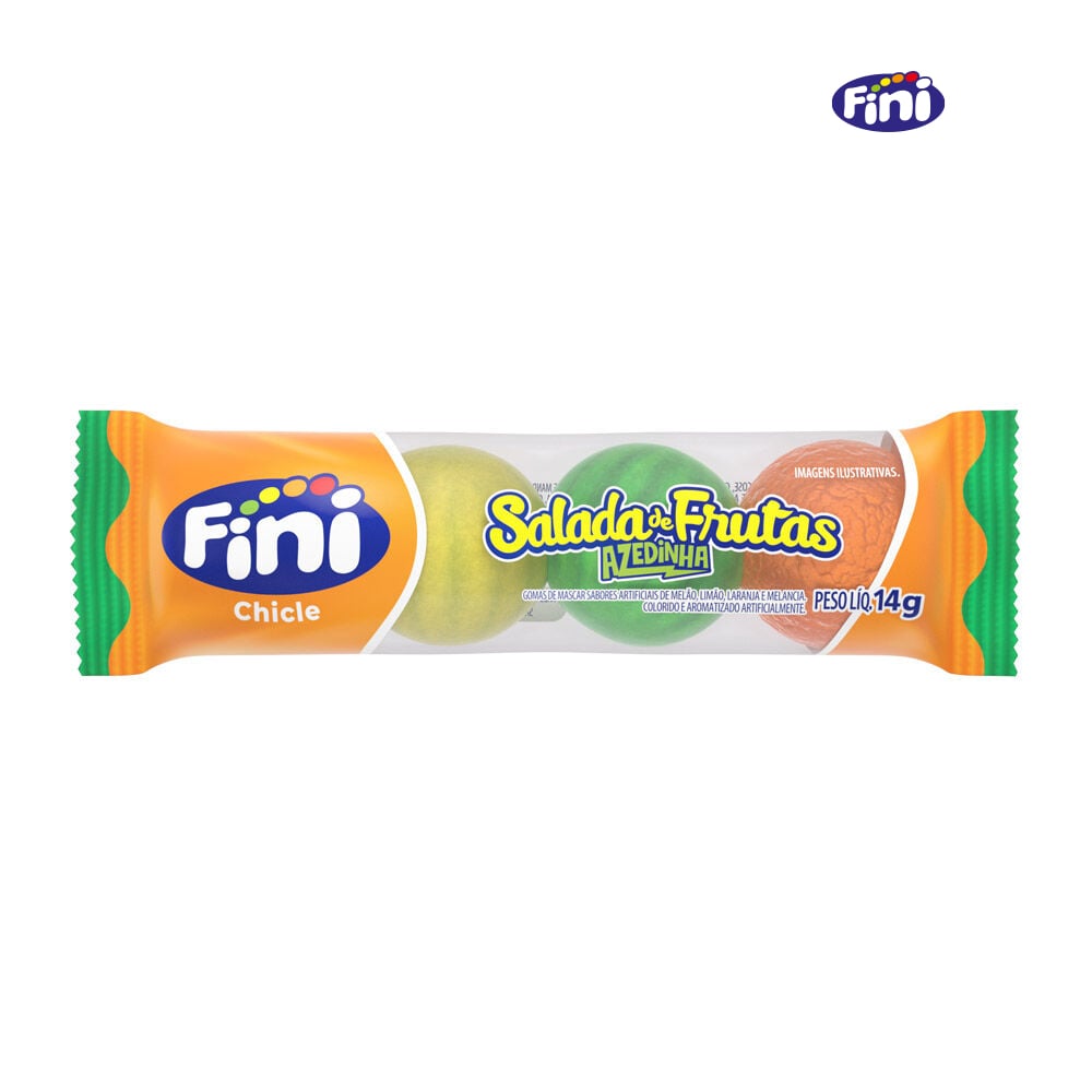 CHICLE FINI SALADA FRUTAS 14GR - DISPLASY C/18 UNIDADES