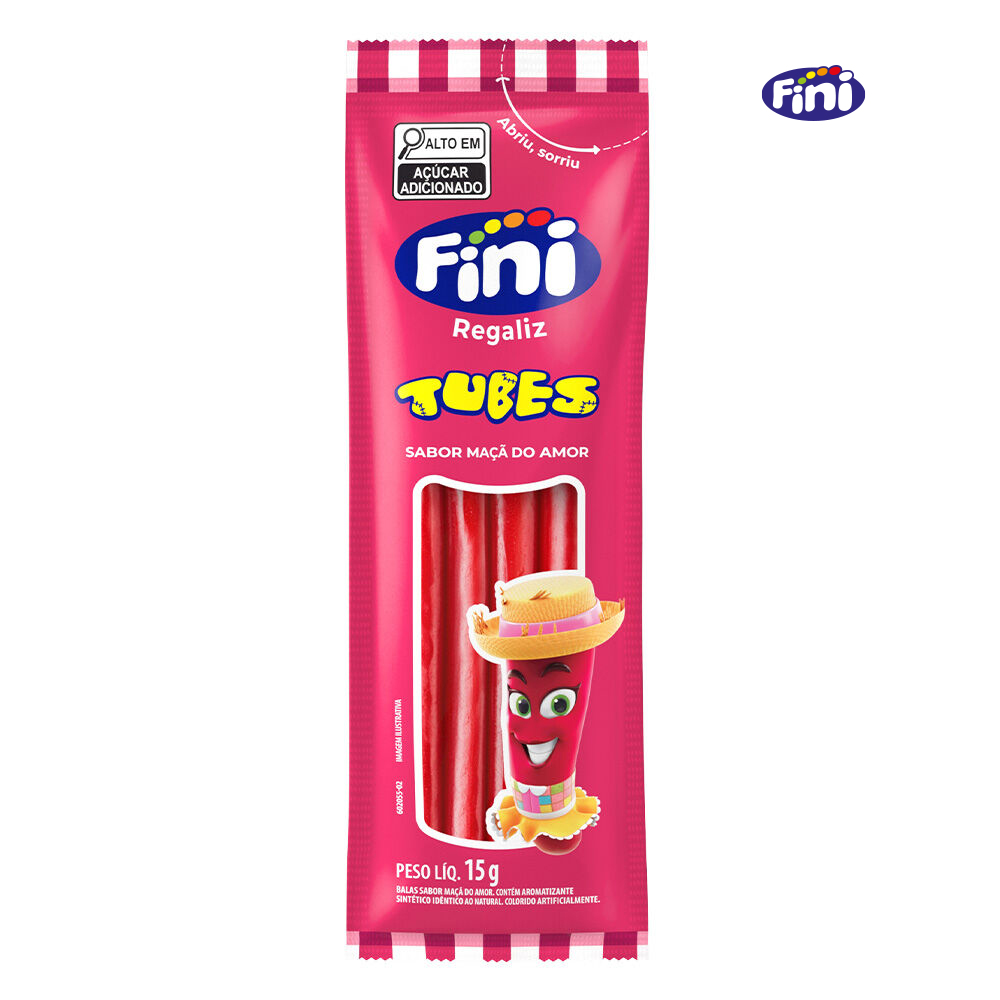 CANUDINHO FINI MACÃ DO AMOR 15G - DISPLAY C/12 UNIDADES